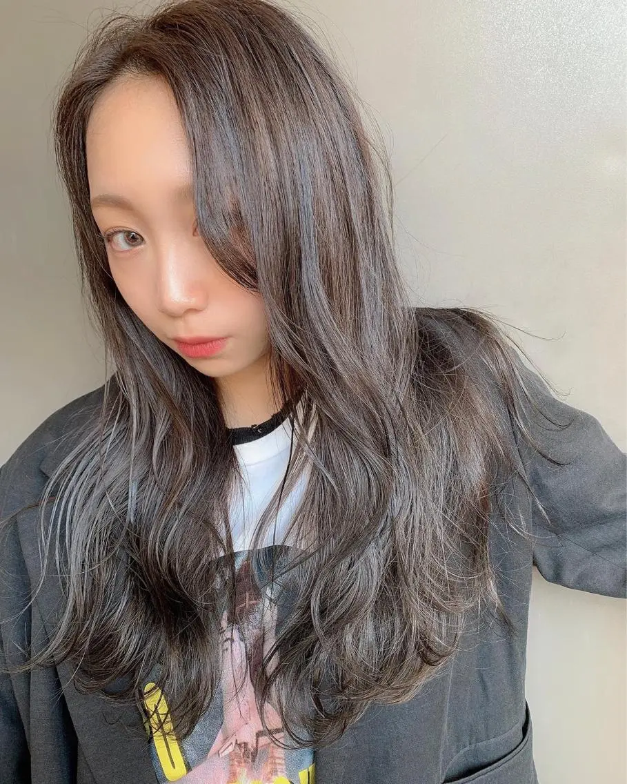 ロング カラー カット ヘアカラー トリートメント 髪質改善will hairdesignのヘアスタイル