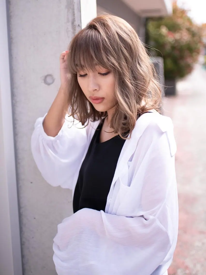 ヘアアレンジ カラー 豊中駅3分eha レッスンモデルのヘアスタイル