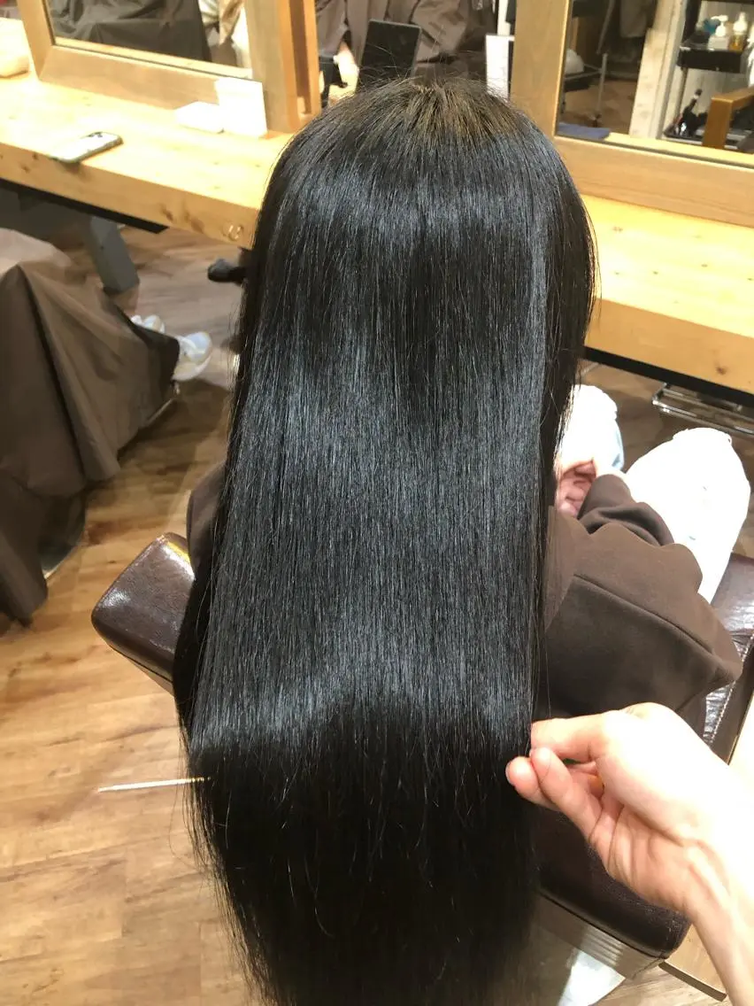 ロング パーマ 縮毛矯正/髪質改善 予約はリクエストからのヘアスタイル