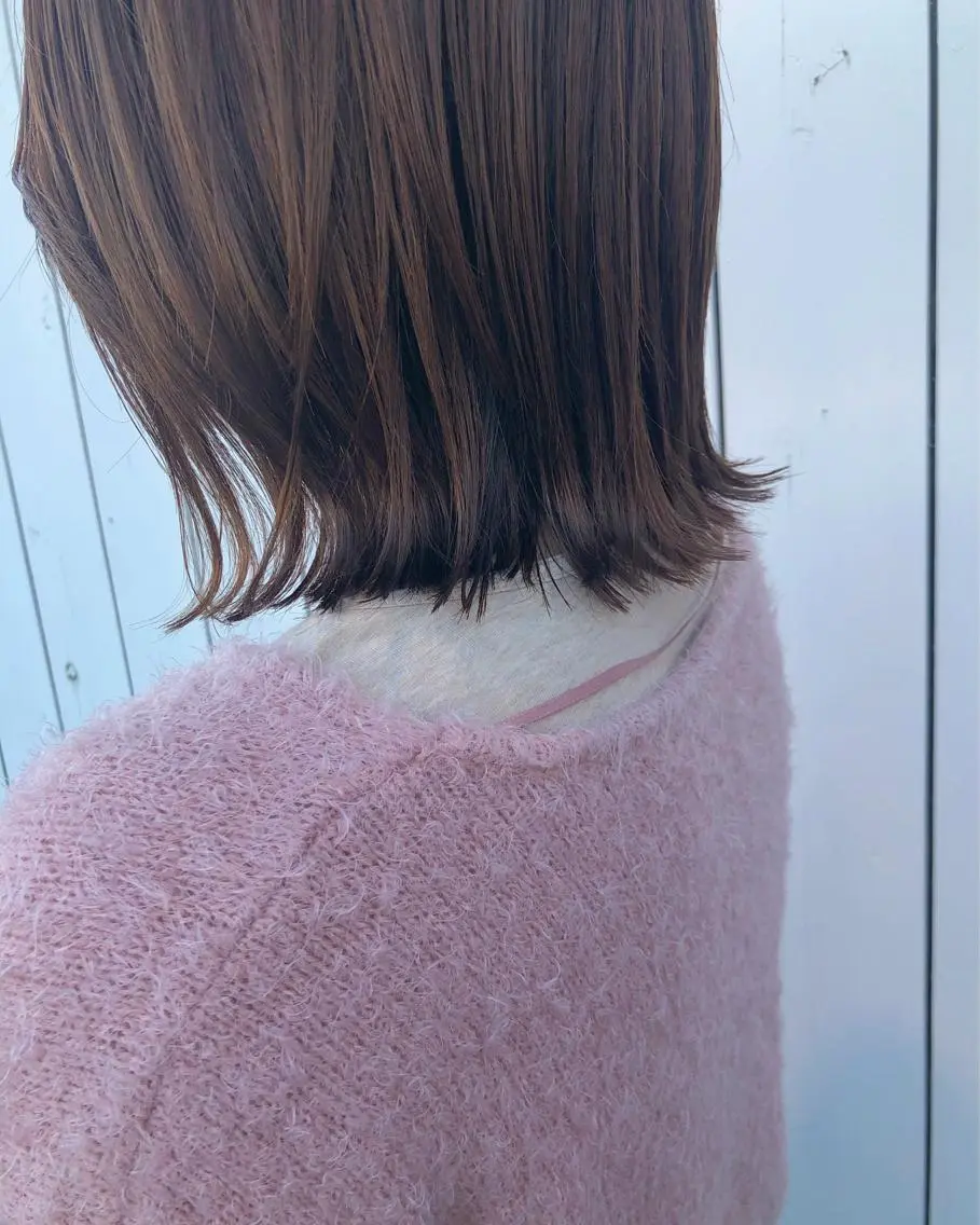 ミディアム カラー ボブ デザインカット🎨 ボブ🫟おざきのヘアスタイル