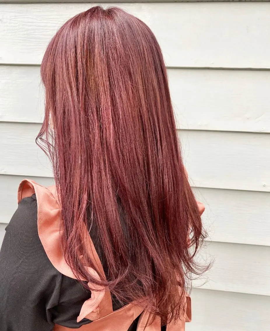 ロング カラー ピンクカラー カット ヘアカラー WATANABE MISAKIのヘアスタイル
