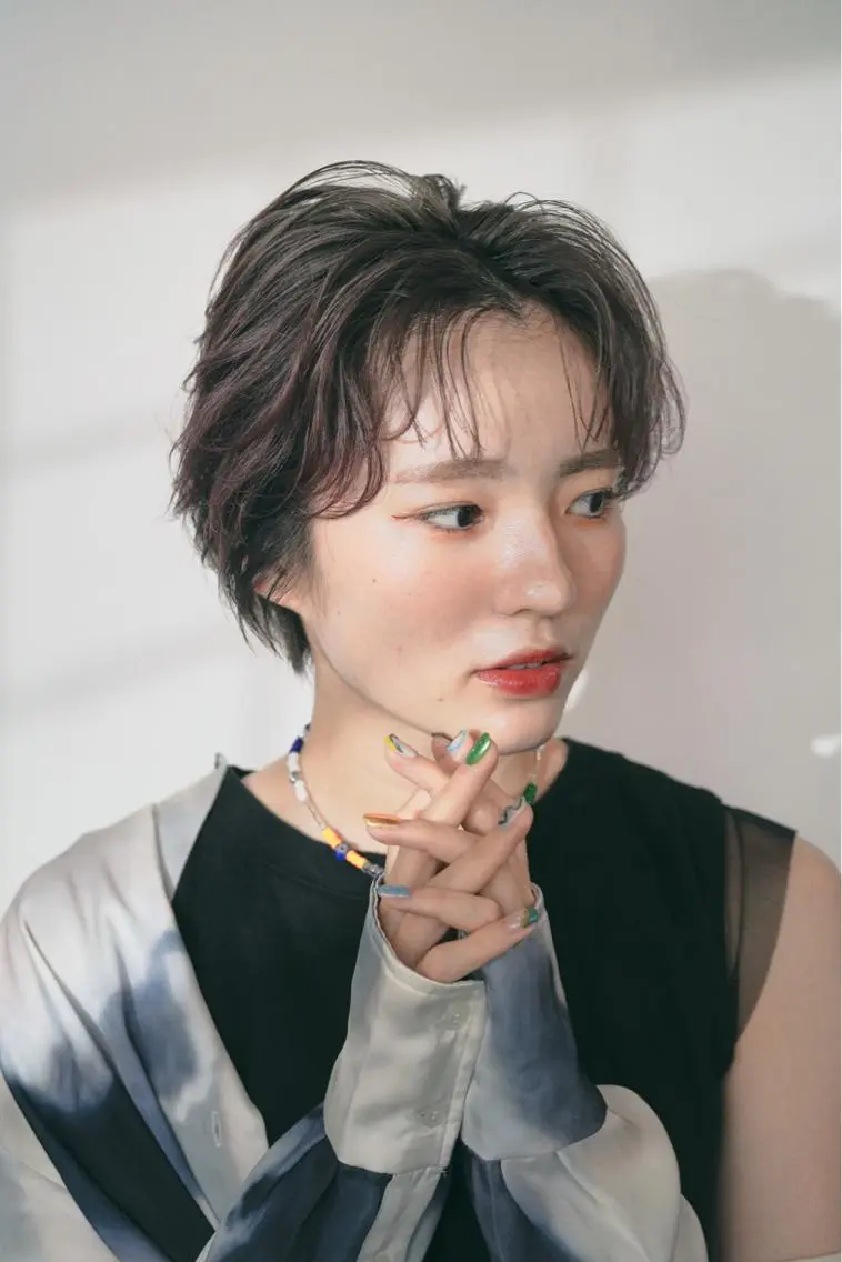 ショート カラー enx天王町店 伊藤 愛央のヘアスタイル