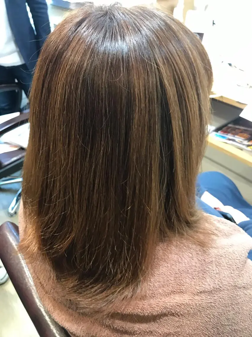 ミディアム カラー ヘアカラー トリートメント 大山 雅矢のヘアスタイル