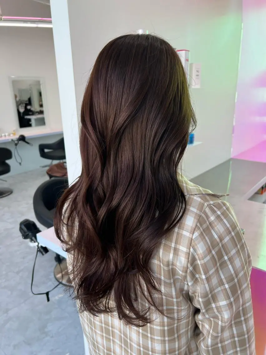 セミロング カラー パーマ ヘアアレンジ メンズ キッズ ネイル マツエク・マツパ アイブロウ メンズ韓国風 ブラウンカラー 眉カラー カラーマツエク 韓国風マツエク KANAMI 🌏のヘアスタイル