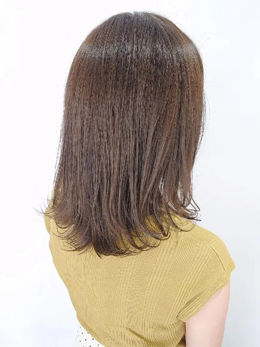ミディアム カラー イルミナカラー カット ヘアカラー ✨ブリーチなし透明感 カラー✨ゆりかのヘアスタイル