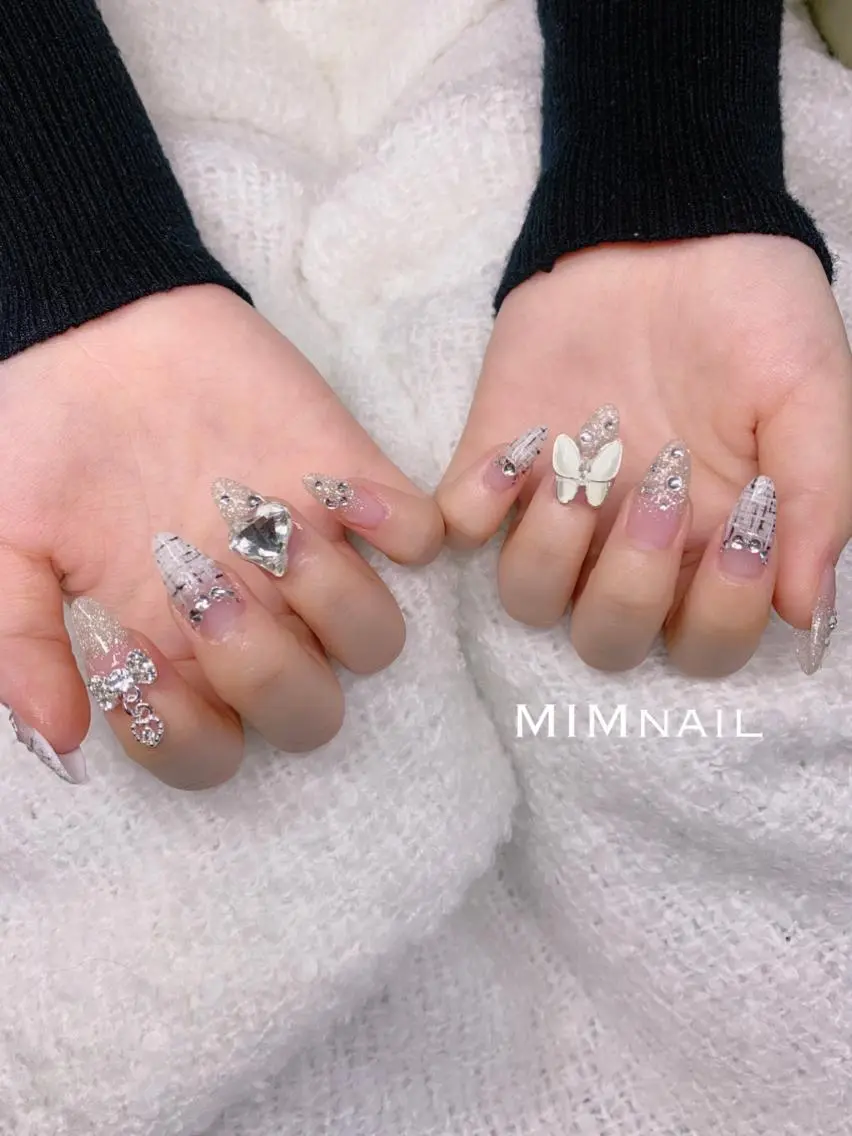 ネイル 長さ出し 韓国ネイル スカルプネイル *･*MIMnail 1号店･*:･*のネイルデザイン