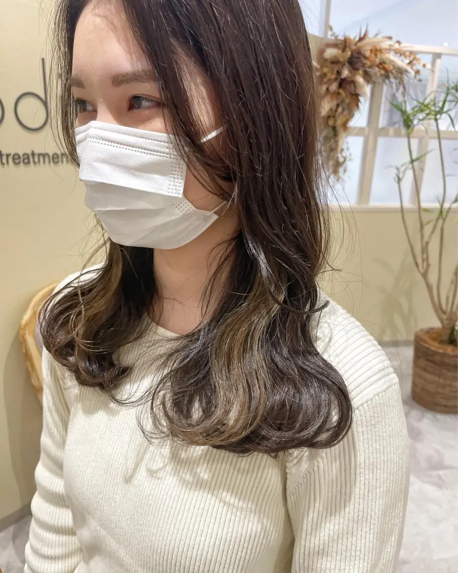 ロング カラー イヤリングカラー カット ヘアカラー ボブ支持率NO1 🌈CHIKAのヘアスタイル