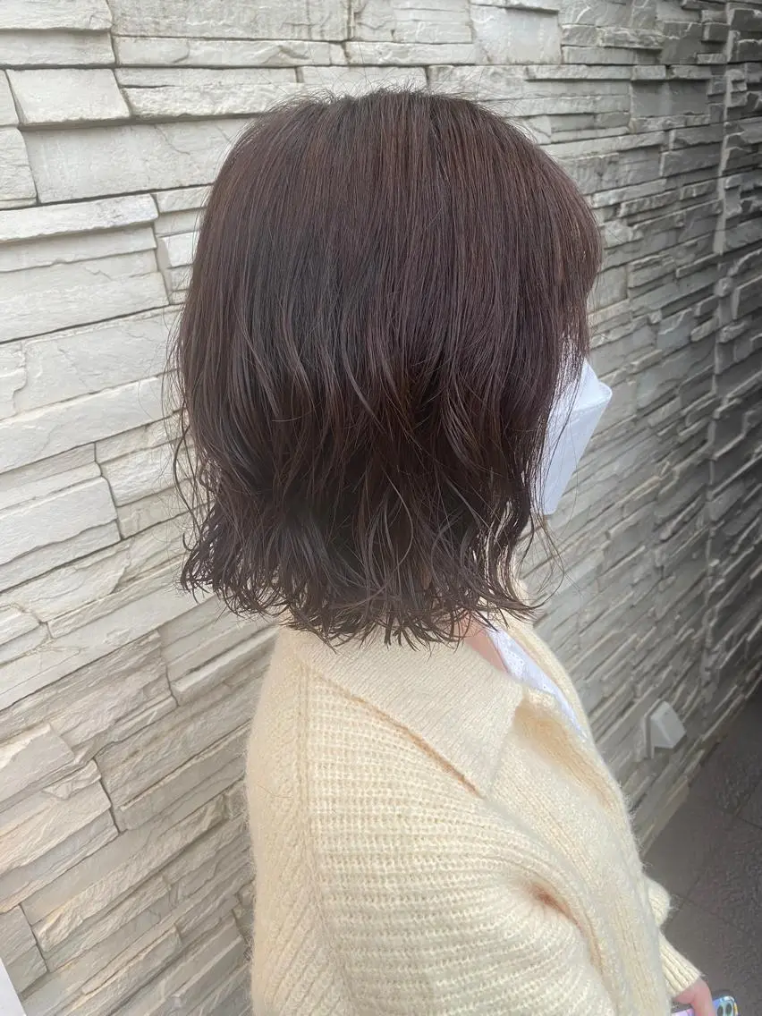 ショート パーマ ボブ 塩谷黎✨イルミナ カラーメンズパーマ✨のヘアスタイル