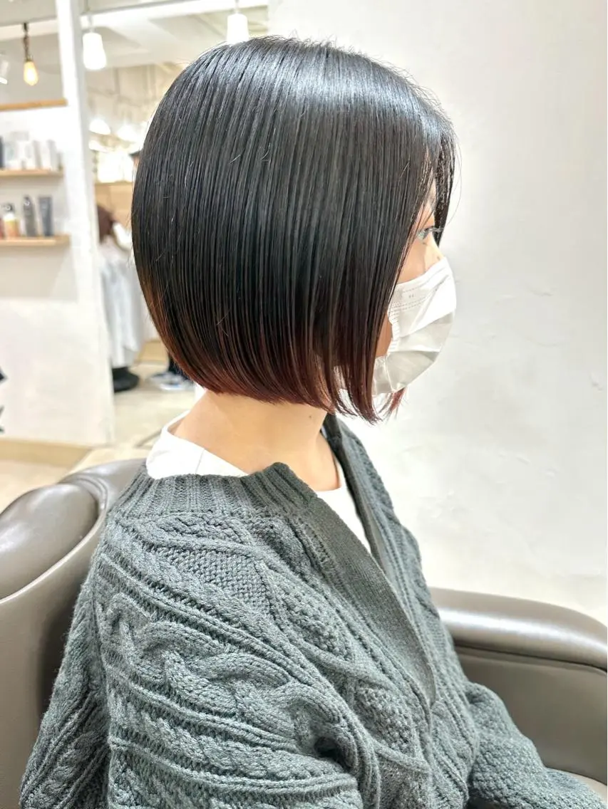 ショート カラー 髪質改善 縮毛矯正/ レイヤー/銀座/本木のヘアスタイル