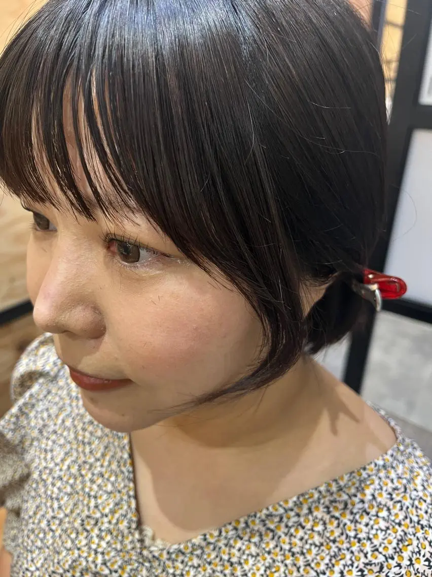 ショート カラー パーマ ヘアアレンジ メンズ キッズ ネイル マツエク・マツパ アイブロウ メンズパーマ ブラウンカラー ケアカラー 透明感カラー ピンクカラー 久木原 ゆりのヘアスタイル