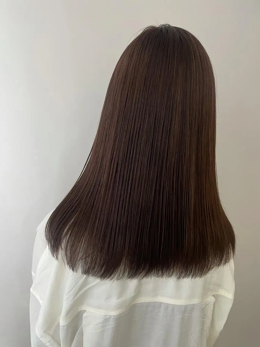 ロング カラー ブラウンカラー ヘアカラー トリートメント 奥野 紗弓のヘアスタイル