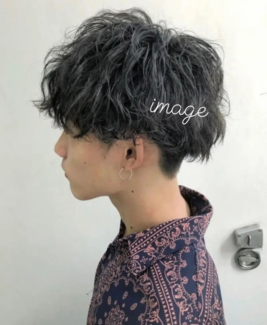 ショート パーマ メンズ 似合わせレイヤー 阿波座/ふじむらのヘアスタイル