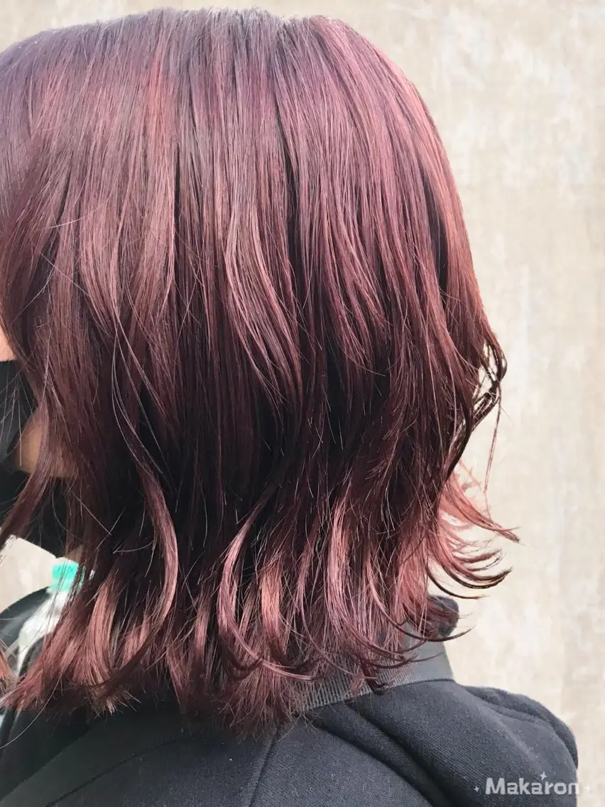 ミディアム アッシュ ケアカラー hair works raptureのヘアスタイル