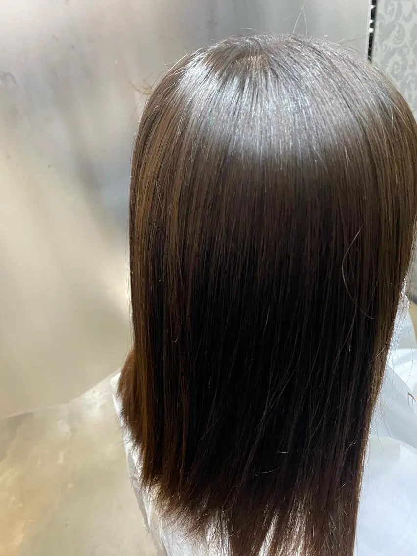 ミディアム カット 縮毛矯正 佐藤 はるとのヘアスタイル