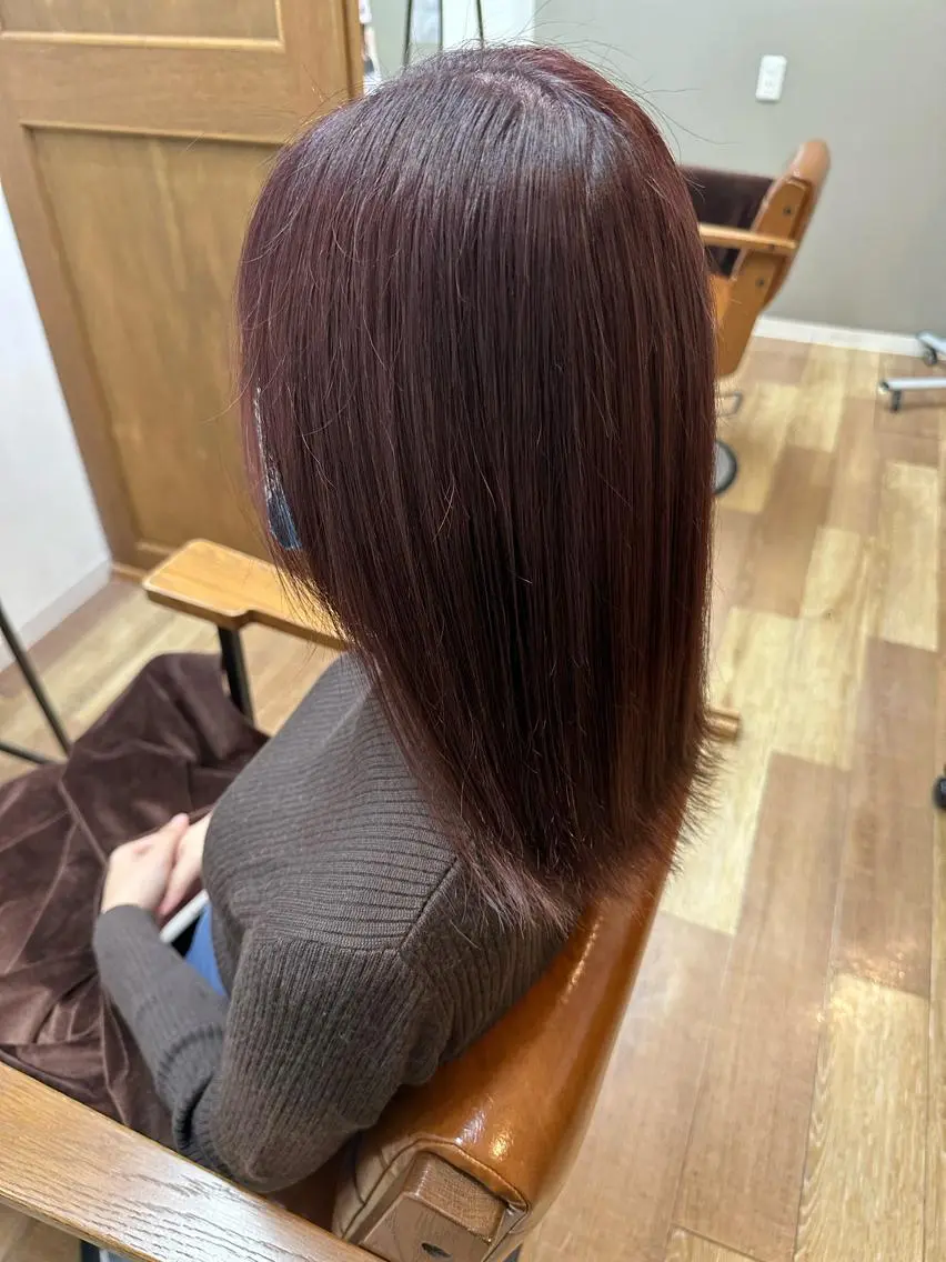 カラー ブリーチ ブラウンカラー ピンクカラー 鶴 章英のヘアスタイル
