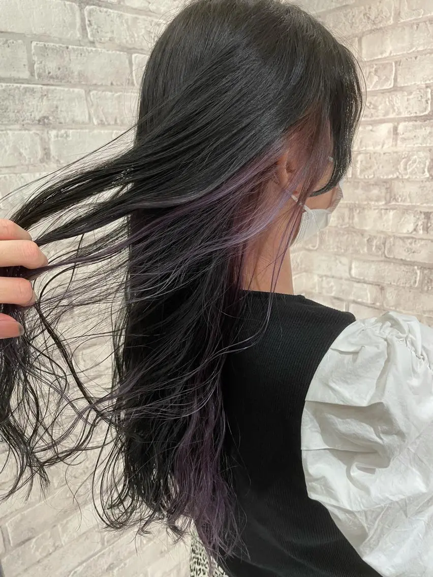 ロング カラー インナーカラー パープルカラー カット ヘアカラー Kojima 髪質改善ケアサロン*のヘアスタイル