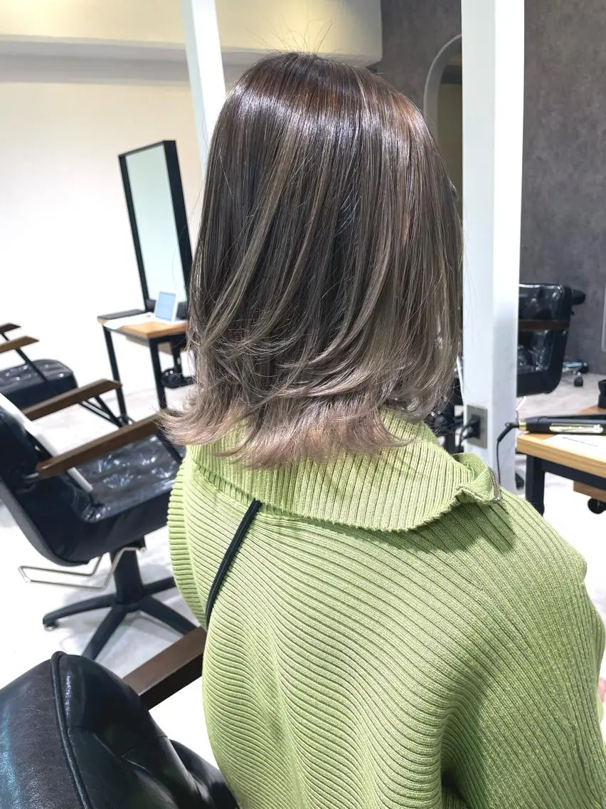 ミディアム カラー 田中大星 /ボブ 縮毛矯正のヘアスタイル