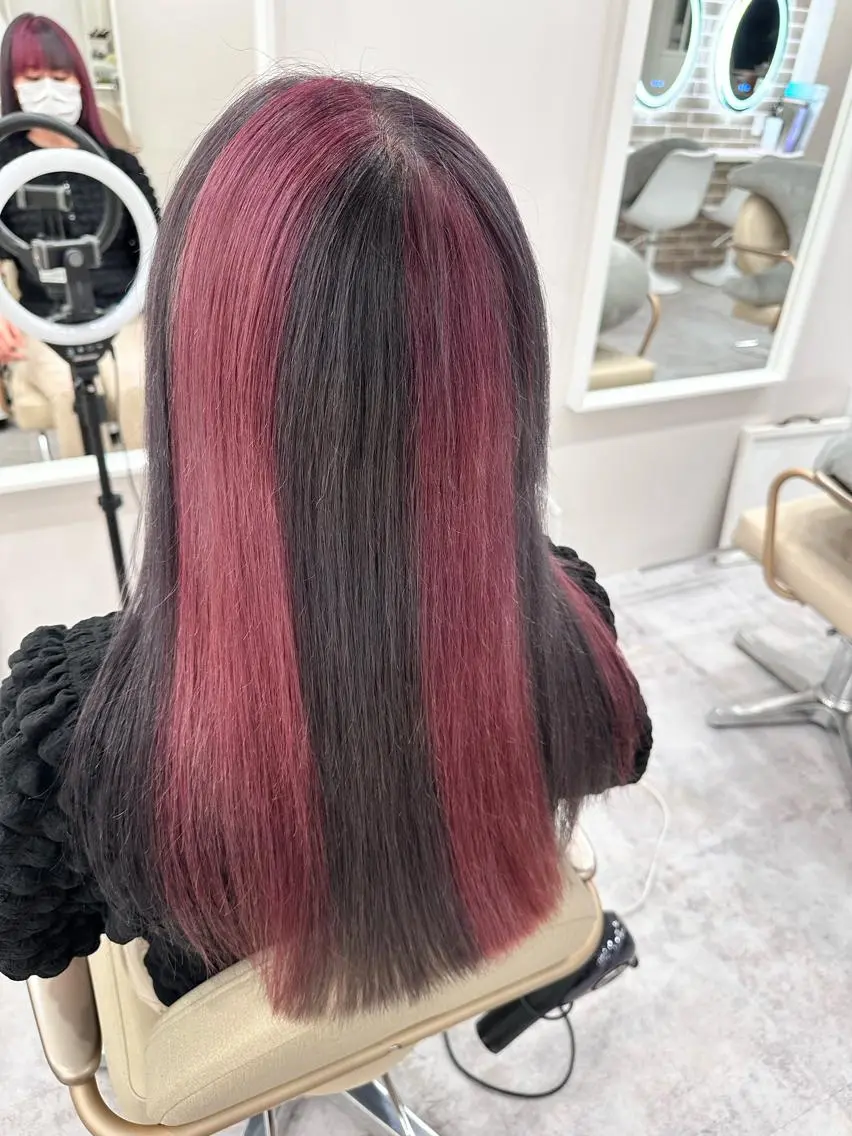 カラー ボブ、レイヤー、 ハイトーン、古淵のヘアスタイル