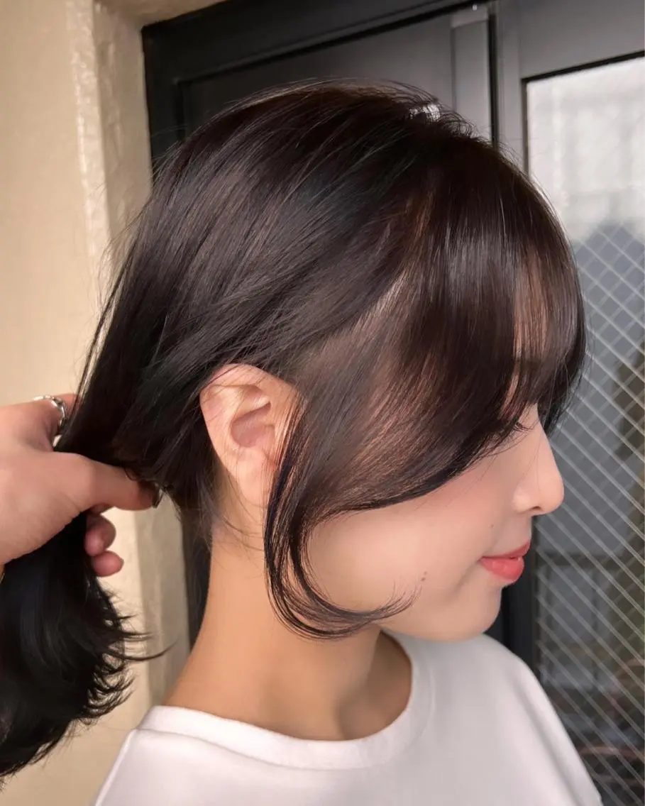 ロング パーマ ヘアアレンジ メンズ キッズ ネイル マツエク・マツパ アイブロウ くびれヘア レイヤー／顔周り 韓国ヘア森田和貴のヘアスタイル