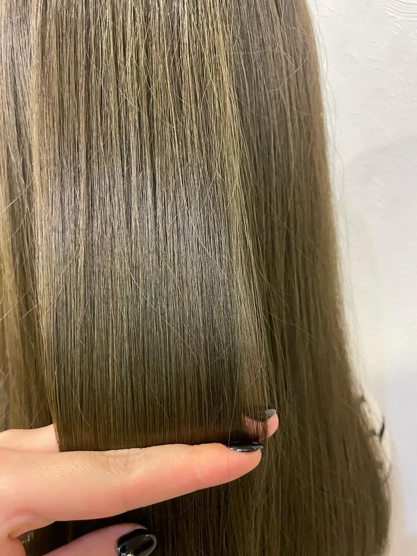 カラー オリーブカラー 原口 れいなのヘアスタイル