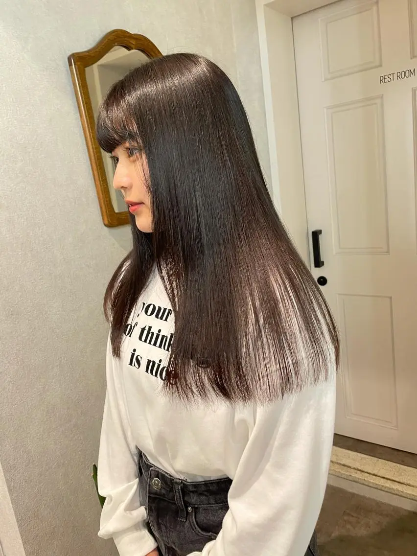 ロング カラー 透明感カラー 髪質改善 トリートメント ヘアカラー ナチュラル透明感🌱 小山美樹子のヘアスタイル