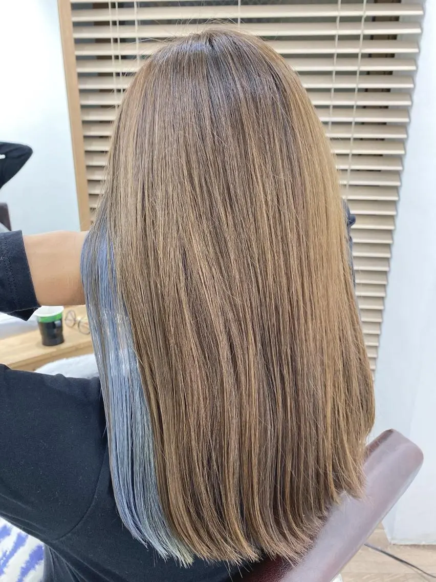 ロング カラー ヘアカラー ハイライト⭐️上野 高広のヘアスタイル