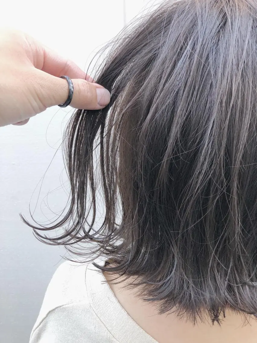 ミディアム カラー ベージュカラー ノグチ ユウキ/ボブのヘアスタイル