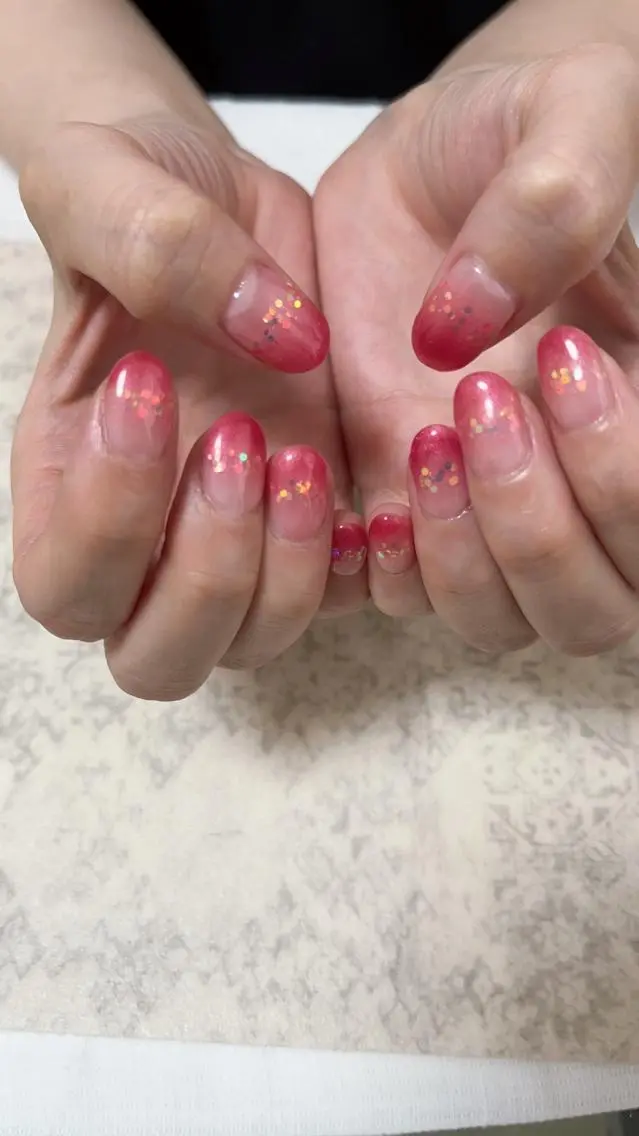 ネイル グラデーション ラメ(グリッター) Will nail salonのネイルデザイン