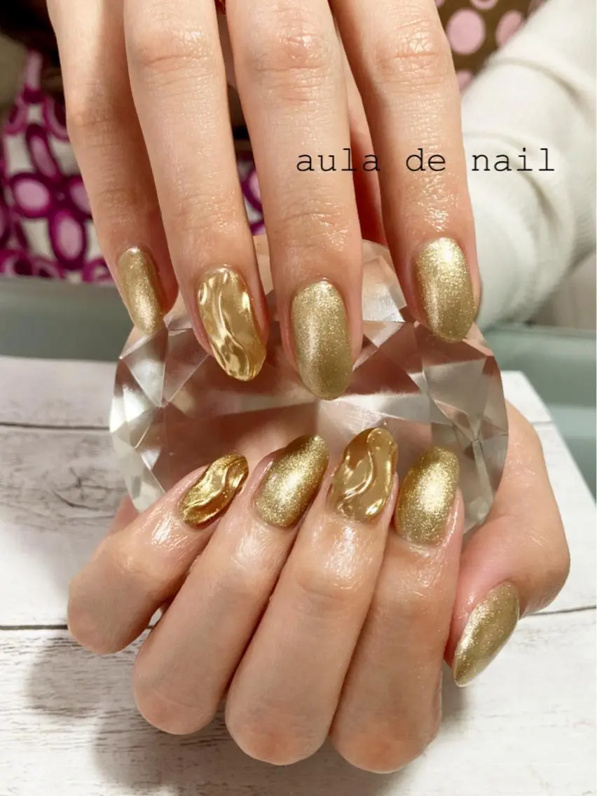 ミディアム ハンドネイル auladenail アウラデネイルのネイルデザイン