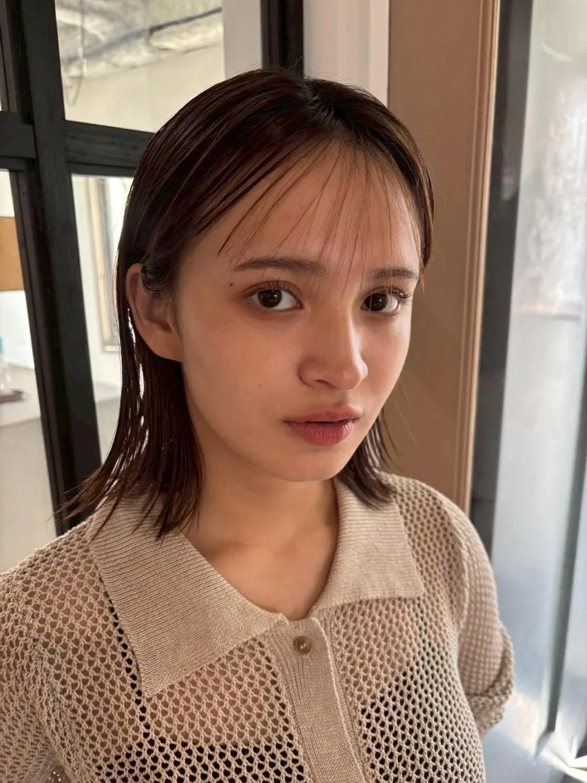 ミディアム カラー パーマ ショートボブ ミディアムパーマ アディクシーカラー ブリーチ ケアブリーチ ヘアカラー CEINE PATHのヘアスタイル