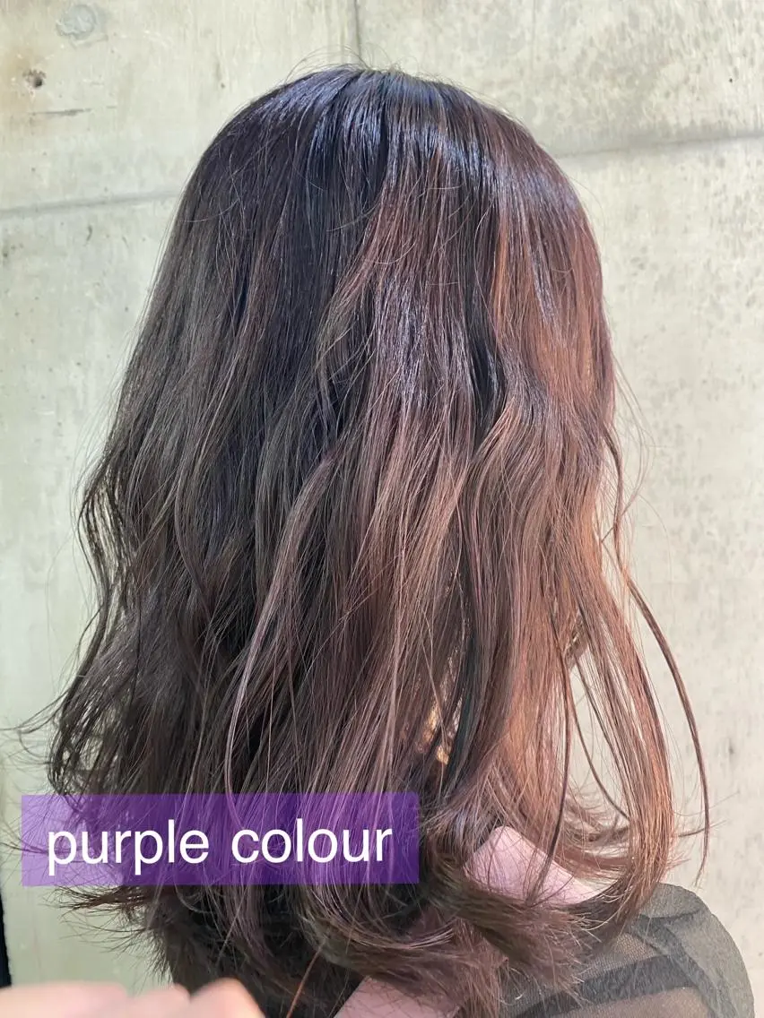セミロング カラー ブリーチ ブリーチなしカラー 舟橋 りんかのヘアスタイル