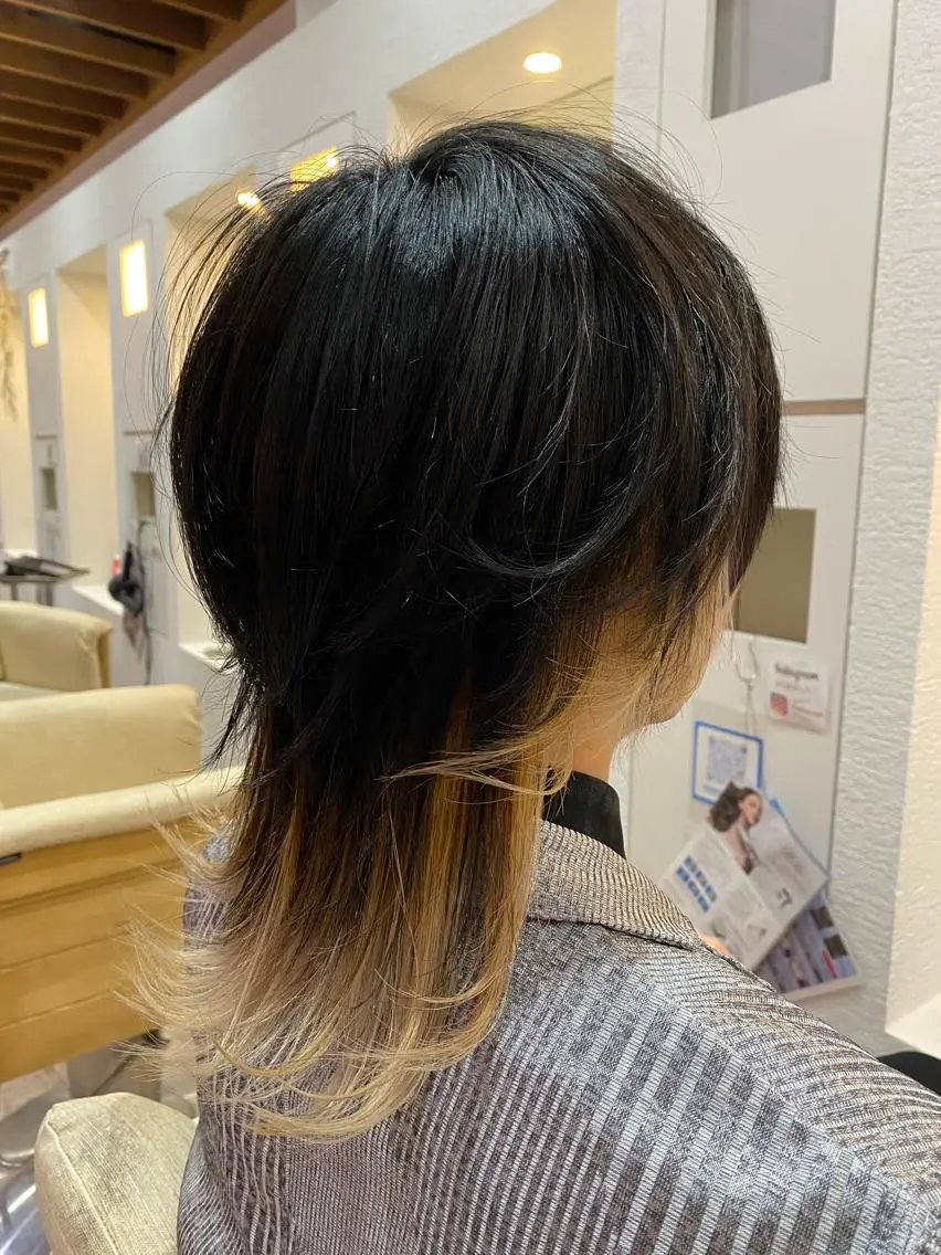 ミディアム カラー メンズ カット ヘアカラー トリートメント GAKU/仙台/ メンズ/ブリーチのヘアスタイル