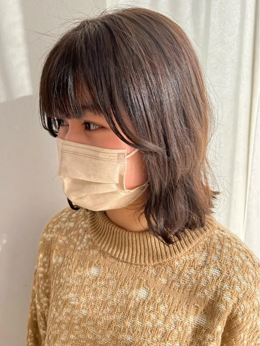 ミディアム カラー ヘアアレンジ カット ヘアカラー トリートメント IVY villa Suzu.のヘアスタイル