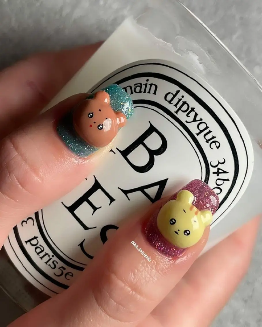 ネイル 持ち込み ニュアンスネイル オフィスネイル ワンカラーネイル シンプルネイル 3dパーツ/流行り 👧shushu❤️のネイルデザイン