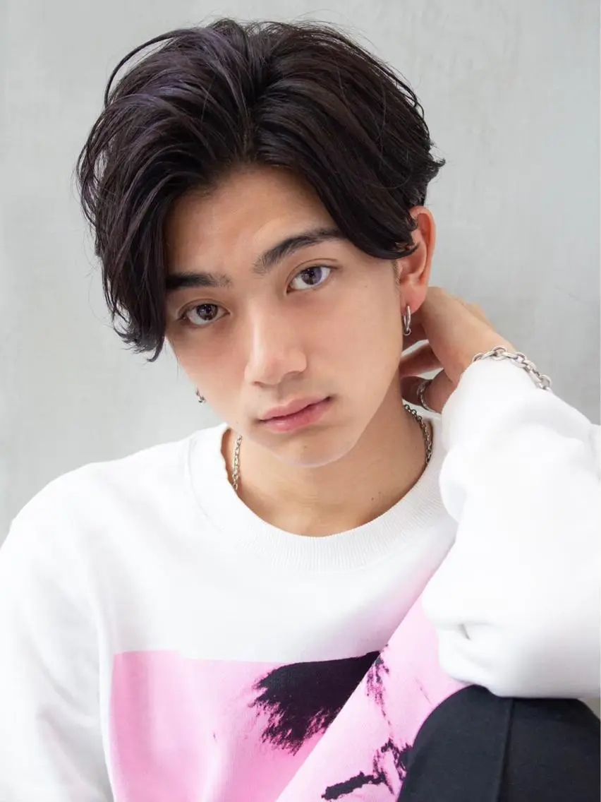 ショート カラー パーマ メンズ カット パーマ トリートメント 波巻きスパイラルパー マ/シャドウパーマ駿のヘアスタイル