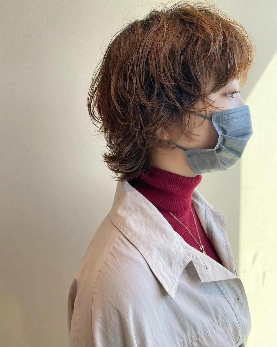 ショート カラー パーマ メンズ キッズ マツエク・マツパ 山本 銘子のヘアスタイル