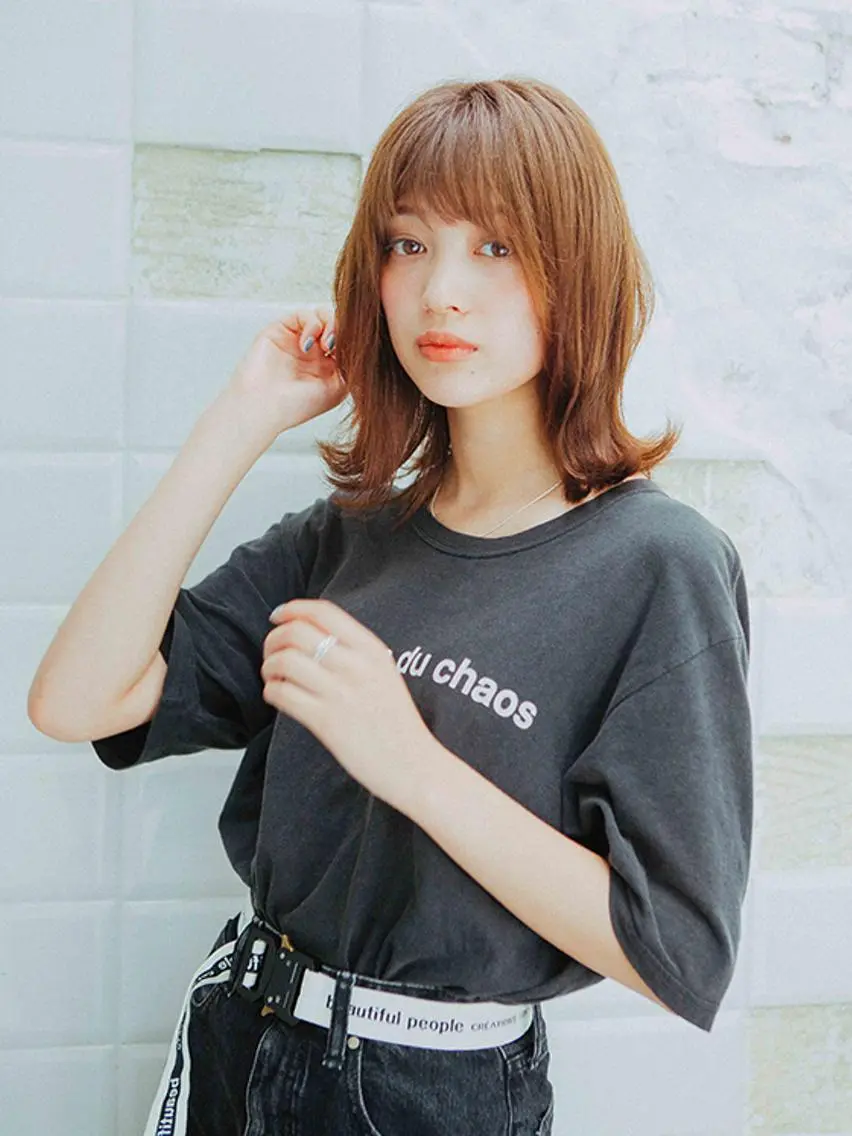 ミディアム カラー ヘアアレンジ 【公式】amble luxe池袋東口🩷のヘアスタイル