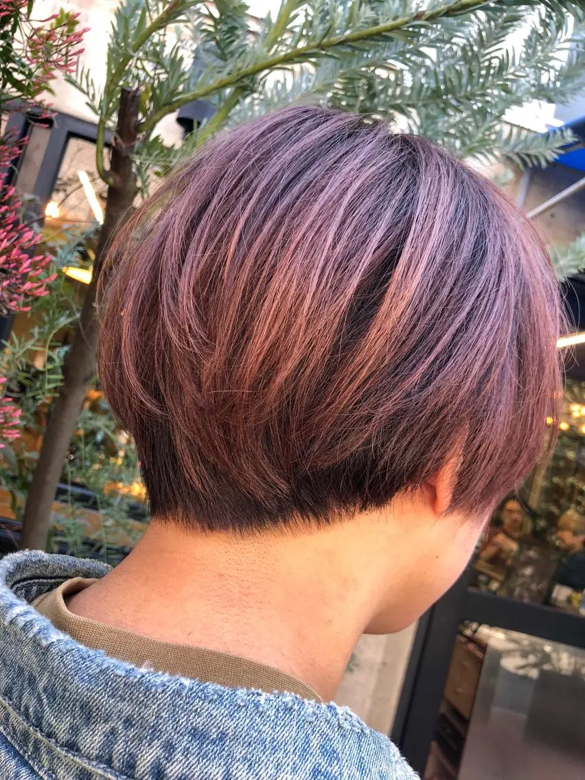 ショート カラー ショートボブ ベージュカラー ピンクカラー ピンクベージュ ボブ カット ヘアカラー トリートメント ヘアセット センスをお届けします 大谷将生infpのヘアスタイル