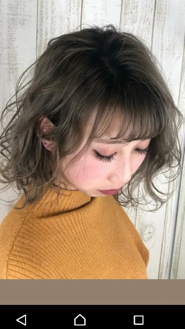 セミロング カラー パーマ Hair&Make EARTHのヘアスタイル
