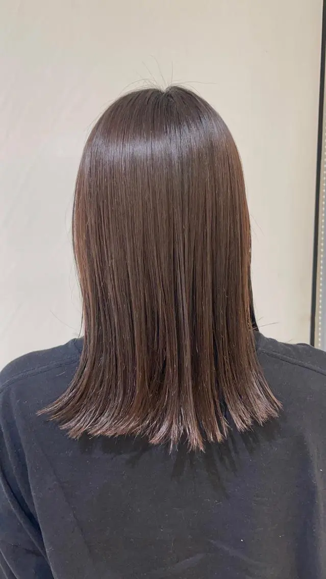 セミロング パーマ 縮毛矯正 縮毛矯正 トリートメント 髪質改善縮毛矯正 💎TOMOのヘアスタイル