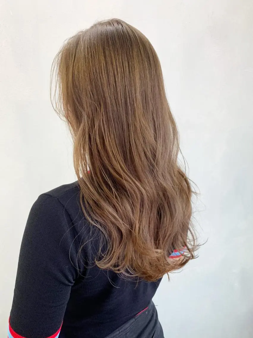 セミロング カラー パーマ ヘアアレンジ ベージュカラー ITbyALBUM 中野店のヘアスタイル