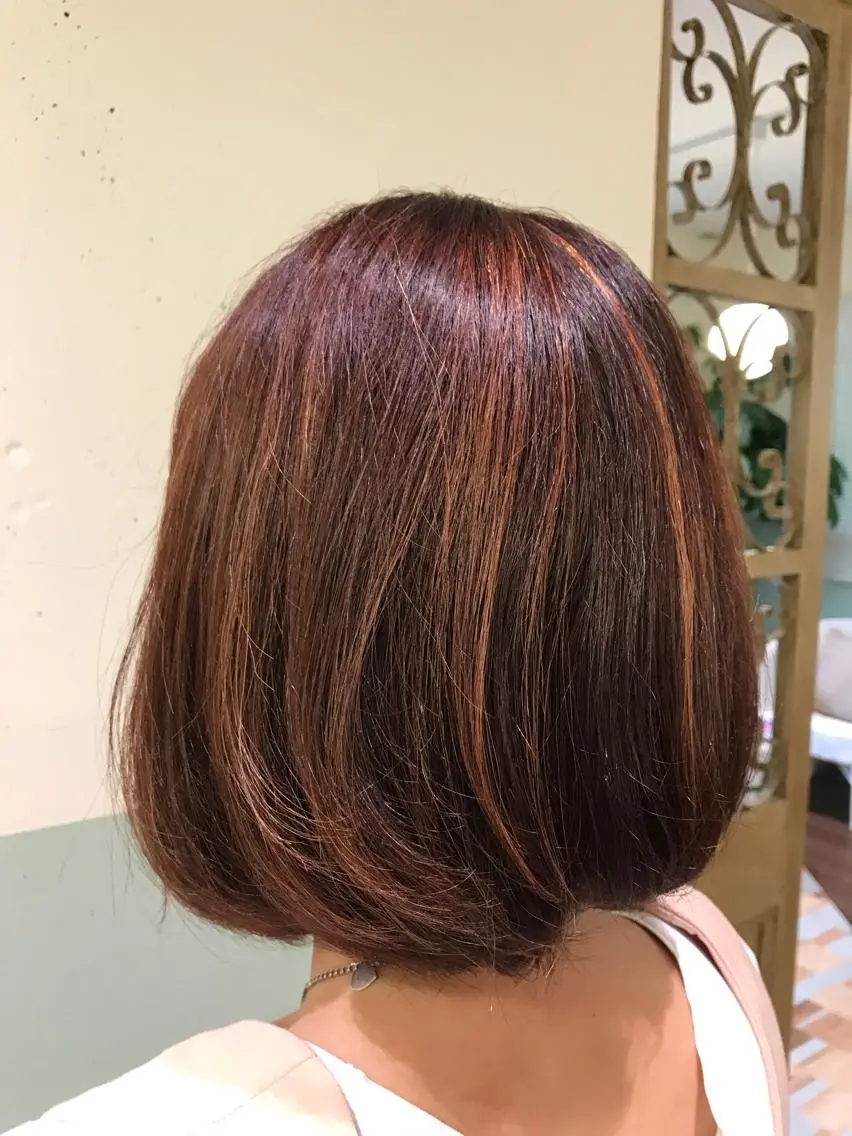 ミディアム ハイライト C-Link シーリンクのヘアスタイル