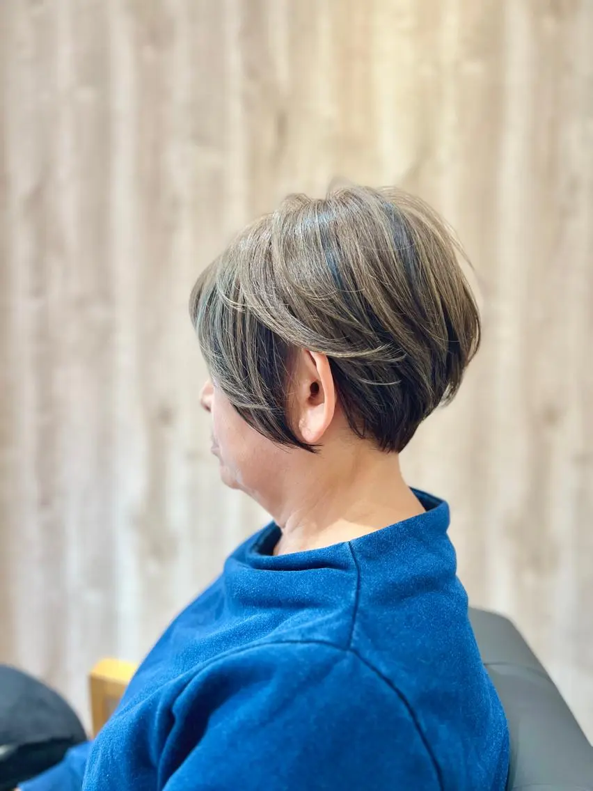 ショート カラー ショートボブ ブリーチ ケアブリーチ 透明感カラー グレージュ 髪質改善✨艶カラー MASAYAのヘアスタイル