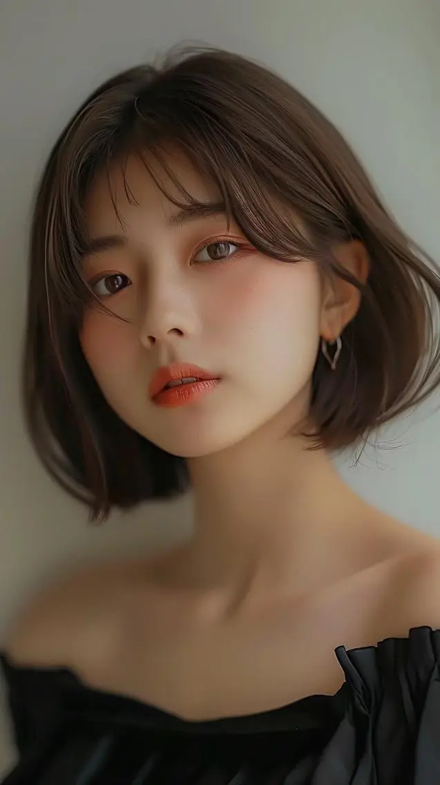 カラー ミディアム カット ヘアカラー トリートメント 美髪矯正💙ྀི/ 水光髪🫧/ミナルのヘアスタイル