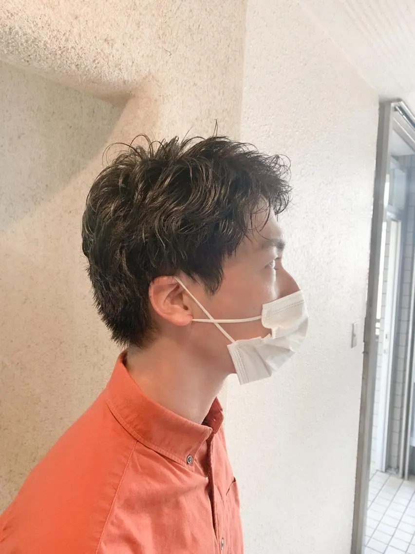 パーマ メンズ 角戸 りおのヘアスタイル