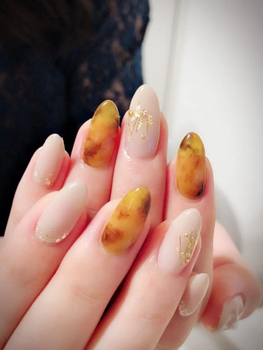 ネイル べっ甲ネイル ハンドネイル * haruのネイルデザイン