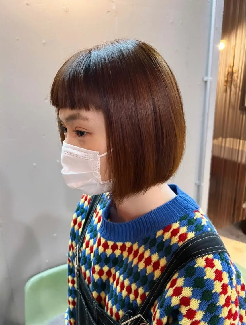ショート カラー ブラウンカラー オレンジ オレンジブラウン ワイドバング カット ヘアカラー トリートメント 似合わせ×美髪改善✨ Yutoのヘアスタイル