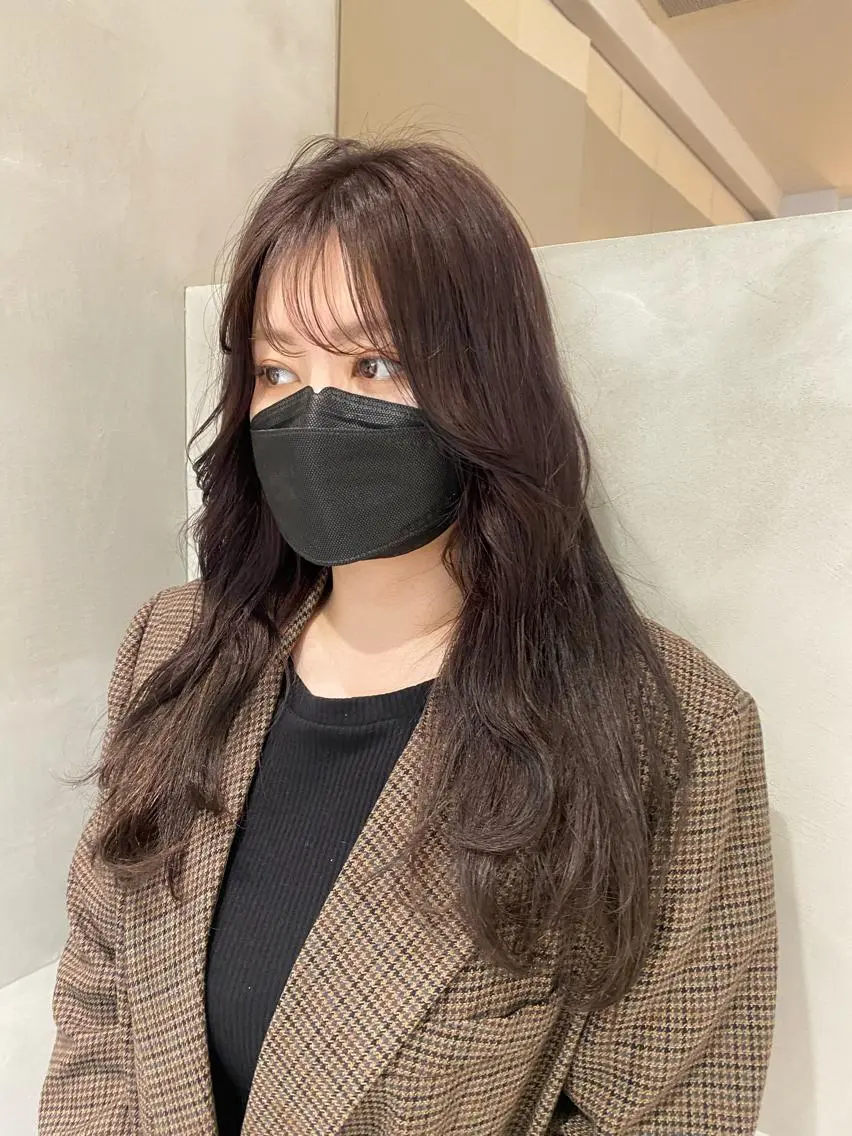 ロング ヘアカラー トリートメント ヘアセット 🎀韓国レイヤー 🇰🇷mireiのヘアスタイル