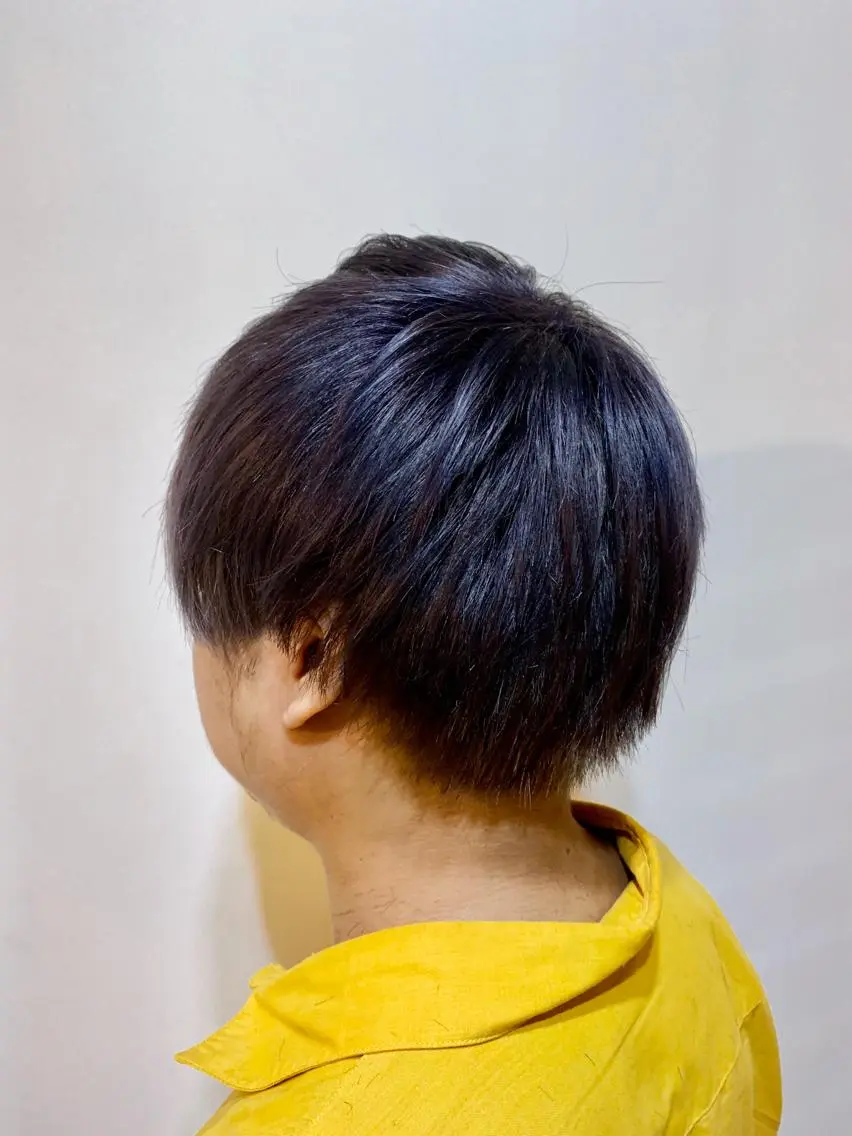 ショート カラー メンズ パープルカラー シルバー 櫛部洸貴/ 頭皮改善、髪質改善のヘアスタイル