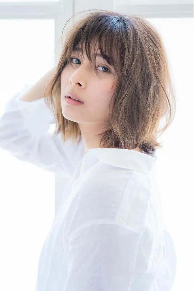ミディアム 中西 優典のヘアスタイル